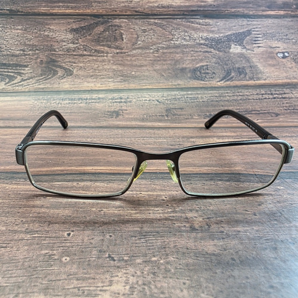 Versace MOD 1181 1262 Gunmetal Black Rectangular Eyeglasses 51-17-140 *READ*